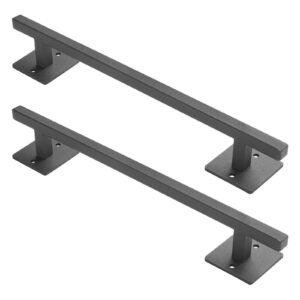 2Pcs Barn Door Handles 12.6 In Rustic Heavy Duty Carbon Steel Garden Gate Pulls