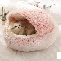 Cozy Plush Round Dog Bed